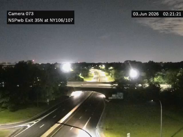Live traffic camera view: Northern State at Route 106/107, sourced from 511NY