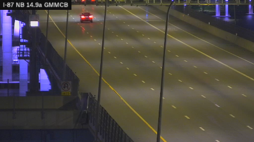Live traffic camera view: Gov. Mario Cuomo Bridge northbound (Tappan Zee replacement), sourced from 511NY
