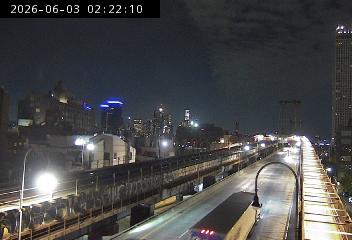 Live traffic camera view: Williamsburg Bridge at Bedford Ave, sourced from NYC DOT